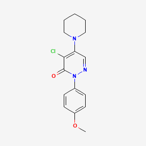 4-chloro-2-(4-methoxyphenyl)-5-piperidino-3(2H)-pyridazinone