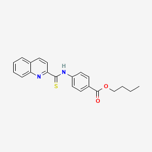 molecular formula C21H20N2O2S B2859627 Butyl 4-(quinoline-2-thioamido)benzoate CAS No. 946309-77-9
