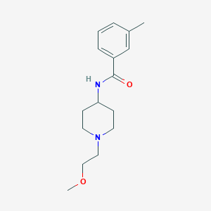 molecular formula C16H24N2O2 B2859642 N-[1-(2-Methoxyethyl)piperidin-4-YL]-3-methylbenzamide CAS No. 1421510-07-7