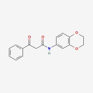 molecular formula C17H15NO4 B2859648 N-(2,3-dihydro-1,4-benzodioxin-6-yl)-3-oxo-3-phenylpropanamide CAS No. 301157-17-5