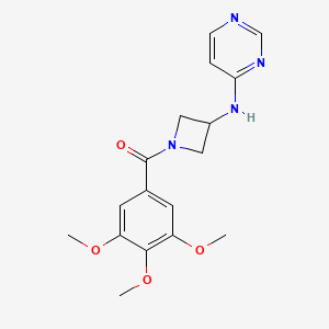 molecular formula C17H20N4O4 B2859663 N-[1-(3,4,5-trimethoxybenzoyl)azetidin-3-yl]pyrimidin-4-amine CAS No. 2309188-41-6