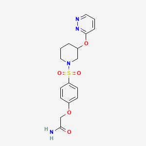 2-(4-((3-(Pyridazin-3-yloxy)piperidin-1-yl)sulfonyl)phenoxy)acetamide