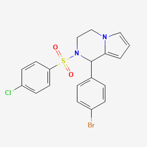 1-(4-Bromophenyl)-2-((4-chlorophenyl)sulfonyl)-1,2,3,4-tetrahydropyrrolo[1,2-a]pyrazine