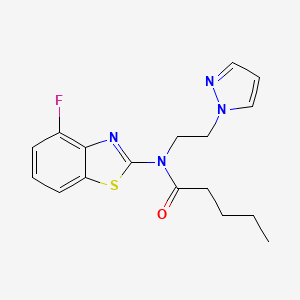 N-(2-(1H-pyrazol-1-yl)ethyl)-N-(4-fluorobenzo[d]thiazol-2-yl)pentanamide