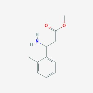 molecular formula C11H15NO2 B2859694 Methyl 3-amino-3-(2-methylphenyl)propanoate CAS No. 1009692-04-9