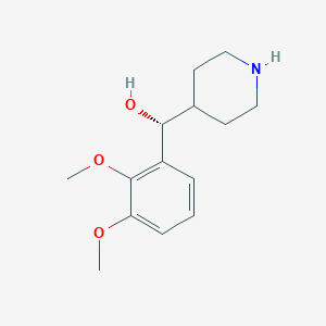molecular formula C14H21NO3 B028597 (R)-(2,3-Dimethoxyphenyl)-4-piperidinemethanol CAS No. 243640-19-9