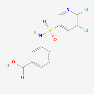 5-(5,6-Dichloropyridine-3-sulfonamido)-2-methylbenzoic acid