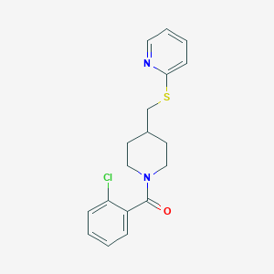 (2-Chlorophenyl)(4-((pyridin-2-ylthio)methyl)piperidin-1-yl)methanone