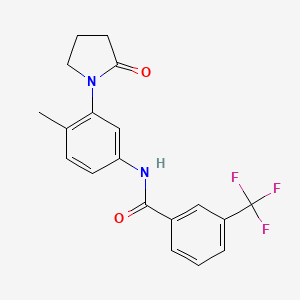 N-(4-methyl-3-(2-oxopyrrolidin-1-yl)phenyl)-3-(trifluoromethyl)benzamide