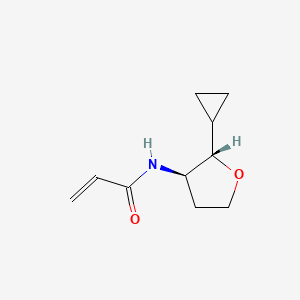 molecular formula C10H15NO2 B2859716 Rac-n-[(2r,3s)-2-cyclopropyloxolan-3-yl]prop-2-enamide CAS No. 2224398-69-8