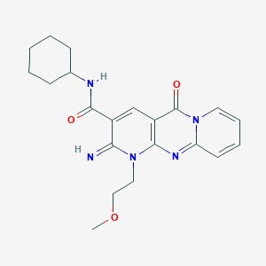 N-cyclohexyl-2-imino-1-(2-methoxyethyl)-5-oxo-2,5-dihydro-1H-dipyrido[1,2-a:2',3'-d]pyrimidine-3-carboxamide