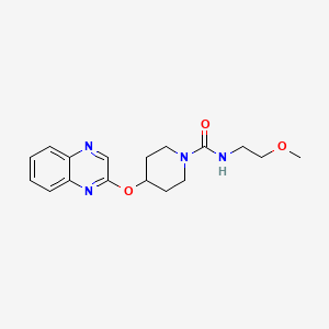 molecular formula C17H22N4O3 B2859728 N-(2-methoxyethyl)-4-(quinoxalin-2-yloxy)piperidine-1-carboxamide CAS No. 1705886-56-1