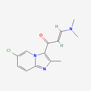 (E)-1-(6-chloro-2-methylimidazo[1,2-a]pyridin-3-yl)-3-(dimethylamino)-2-propen-1-one