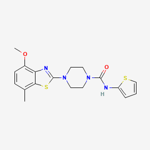 4-(4-methoxy-7-methylbenzo[d]thiazol-2-yl)-N-(thiophen-2-yl)piperazine-1-carboxamide