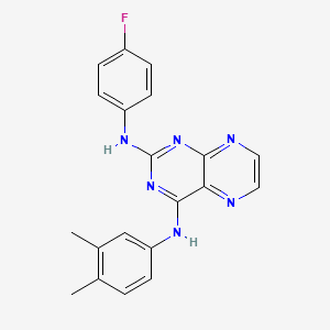 N4-(3,4-dimethylphenyl)-N2-(4-fluorophenyl)pteridine-2,4-diamine