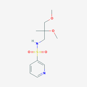 molecular formula C11H18N2O4S B2859822 N-(2,3-dimethoxy-2-methylpropyl)pyridine-3-sulfonamide CAS No. 2097924-02-0