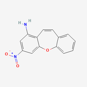 molecular formula C14H10N2O3 B2859853 3-Nitrodibenzo[b,f]oxepin-1-amine CAS No. 361374-55-2