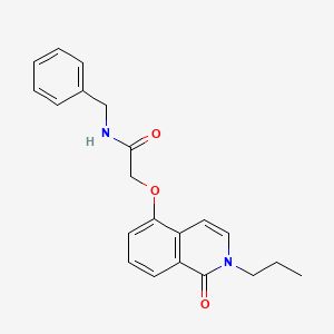 molecular formula C21H22N2O3 B2859854 N-benzyl-2-[(1-oxo-2-propyl-1,2-dihydroisoquinolin-5-yl)oxy]acetamide CAS No. 903301-24-6