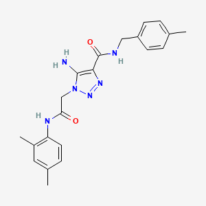 5-amino-1-[2-(2,4-dimethylanilino)-2-oxoethyl]-N-[(4-methylphenyl)methyl]triazole-4-carboxamide