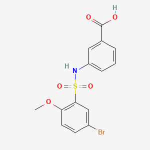 3-{[(5-Bromo-2-methoxyphenyl)sulfonyl]amino}benzoic acid