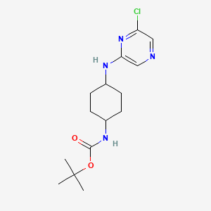molecular formula C15H23ClN4O2 B2859885 tert-butyl N-[4-[(6-chloropyrazin-2-yl)amino]cyclohexyl]carbamate CAS No. 1138220-58-2