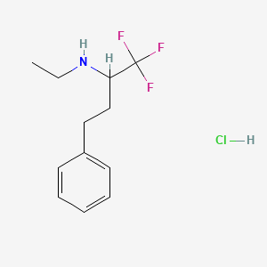 molecular formula C12H17ClF3N B2859901 Ethyl(1,1,1-trifluoro-4-phenylbutan-2-yl)amine hydrochloride CAS No. 2060034-28-6