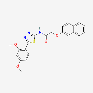 molecular formula C22H19N3O4S B2859908 N-(5-(2,4-dimethoxyphenyl)-1,3,4-thiadiazol-2-yl)-2-(naphthalen-2-yloxy)acetamide CAS No. 476462-30-3
