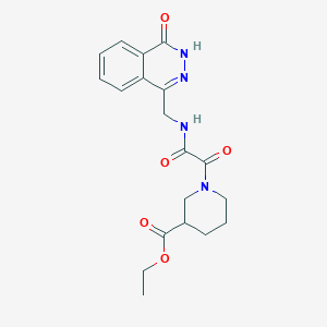 molecular formula C19H22N4O5 B2859914 ethyl 1-({[(4-oxo-3,4-dihydrophthalazin-1-yl)methyl]carbamoyl}carbonyl)piperidine-3-carboxylate CAS No. 923114-73-2