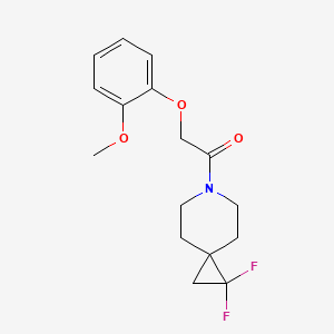 molecular formula C16H19F2NO3 B2859935 1-(1,1-Difluoro-6-azaspiro[2.5]octan-6-yl)-2-(2-methoxyphenoxy)ethan-1-one CAS No. 2175979-41-4
