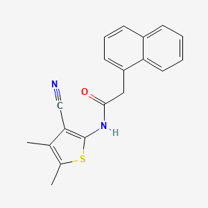 molecular formula C19H16N2OS B2859968 N-(3-cyano-4,5-dimethylthiophen-2-yl)-2-(naphthalen-1-yl)acetamide CAS No. 896304-19-1