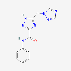 N-phenyl-3-(1H-1,2,4-triazol-1-ylmethyl)-1H-1,2,4-triazole-5-carboxamide