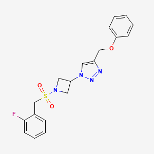1-(1-((2-fluorobenzyl)sulfonyl)azetidin-3-yl)-4-(phenoxymethyl)-1H-1,2,3-triazole
