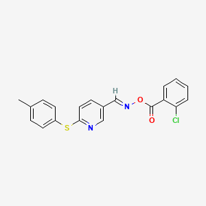 5-({[(2-Chlorobenzoyl)oxy]imino}methyl)-2-[(4-methylphenyl)sulfanyl]pyridine