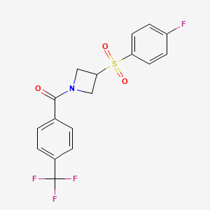 (3-((4-Fluorophenyl)sulfonyl)azetidin-1-yl)(4-(trifluoromethyl)phenyl)methanone