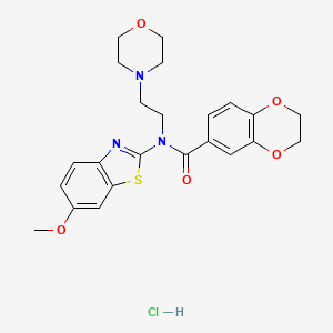 N-(6-methoxybenzo[d]thiazol-2-yl)-N-(2-morpholinoethyl)-2,3-dihydrobenzo[b][1,4]dioxine-6-carboxamide hydrochloride