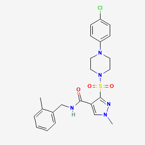 3-{[4-(4-chlorophenyl)piperazin-1-yl]sulfonyl}-1-methyl-N-[(2-methylphenyl)methyl]-1H-pyrazole-4-carboxamide