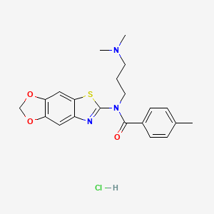 N-([1,3]dioxolo[4',5':4,5]benzo[1,2-d]thiazol-6-yl)-N-(3-(dimethylamino)propyl)-4-methylbenzamide hydrochloride