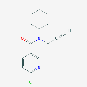 6-chloro-N-cyclohexyl-N-(prop-2-yn-1-yl)pyridine-3-carboxamide