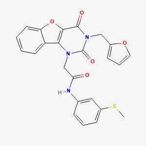 2-(3-(furan-2-ylmethyl)-2,4-dioxo-3,4-dihydrobenzofuro[3,2-d]pyrimidin-1(2H)-yl)-N-(3-(methylthio)phenyl)acetamide