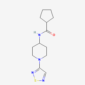 molecular formula C13H20N4OS B2860053 N-[1-(1,2,5-thiadiazol-3-yl)piperidin-4-yl]cyclopentanecarboxamide CAS No. 2309706-03-2
