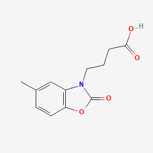 molecular formula C12H13NO4 B2860075 4-(5-Methyl-2-oxo-benzooxazol-3-yl)-butyric acid CAS No. 878046-68-5