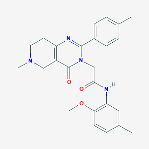 molecular formula C25H28N4O3 B2860091 N-(2-methoxy-5-methylphenyl)-2-[6-methyl-2-(4-methylphenyl)-4-oxo-3H,4H,5H,6H,7H,8H-pyrido[4,3-d]pyrimidin-3-yl]acetamide CAS No. 1286702-10-0