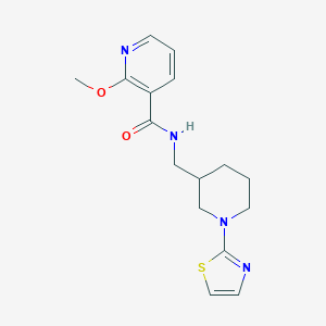 molecular formula C16H20N4O2S B2860103 2-methoxy-N-{[1-(1,3-thiazol-2-yl)piperidin-3-yl]methyl}pyridine-3-carboxamide CAS No. 1706217-53-9