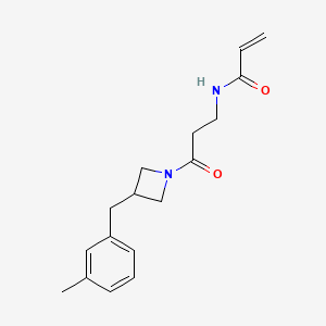 molecular formula C17H22N2O2 B2860120 N-(3-{3-[(3-methylphenyl)methyl]azetidin-1-yl}-3-oxopropyl)prop-2-enamide CAS No. 2202411-69-4