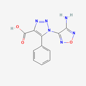 B2860124 1-(4-amino-1,2,5-oxadiazol-3-yl)-5-phenyl-1H-1,2,3-triazole-4-carboxylic acid CAS No. 296791-84-9