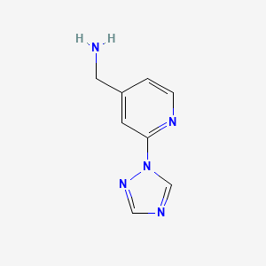 molecular formula C8H9N5 B2860147 [2-(1H-1,2,4-triazol-1-yl)pyridin-4-yl]methanamine CAS No. 954264-57-4