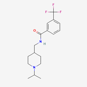 molecular formula C17H23F3N2O B2860153 N-((1-isopropylpiperidin-4-yl)methyl)-3-(trifluoromethyl)benzamide CAS No. 953961-56-3