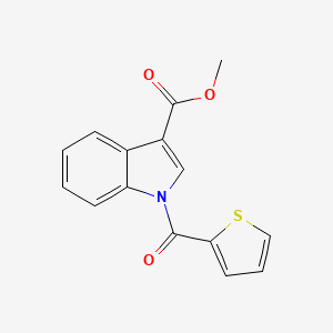 molecular formula C15H11NO3S B2860228 Methyl 1-(thiophene-2-carbonyl)-1H-indole-3-carboxylate CAS No. 425625-87-2