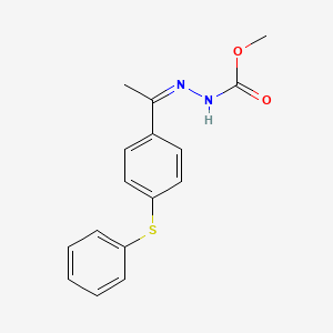 molecular formula C16H16N2O2S B2860229 N'-[(1Z)-1-[4-(phenylsulfanyl)phenyl]ethylidene]methoxycarbohydrazide CAS No. 303148-78-9