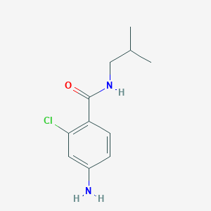 molecular formula C11H15ClN2O B2860301 4-Amino-2-chloro-N-(isobutyl)benzamide CAS No. 926218-95-3